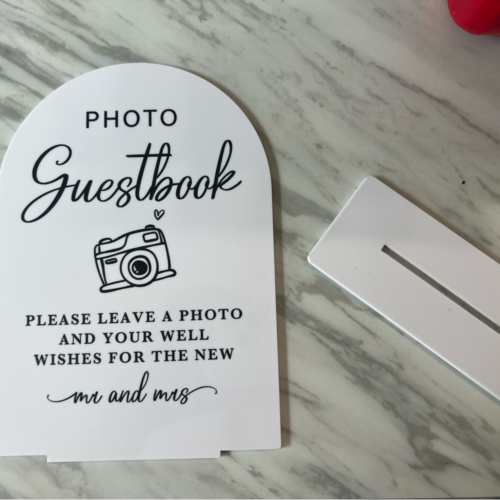 Guestbook Sign for Wedding - 8in tall